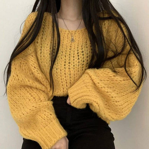 Candy-Coloured Soft Wool Pullover Sweater